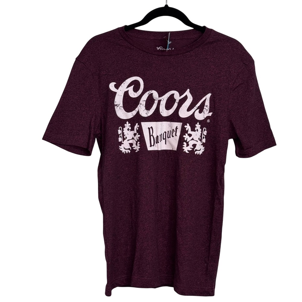 Coors Banquet Graphic T-Shirt Beer Logo Short Sleeve Top‎ Men's Size S